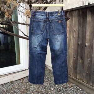 Vintage Y2K Diesel Industry Womens Blue Denim Jeans Size 30x25 Cropped Straight